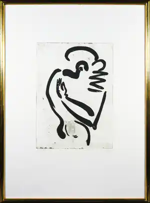 Jean Bilquin - Ets, Z.T. Abstracte compositie - Ingelijst vendu pour 80€ !