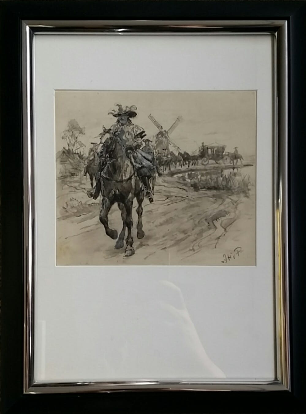 Jan Hoynck van Papendrecht - *** In PRIJS VERLAAGD *** Aquarel op papier verkocht voor € 400!