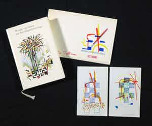 Woody van Amen - Pen en stift, Twee tekeningen en het boek '204 days/dagen/jours/tage verkocht voor € 250!