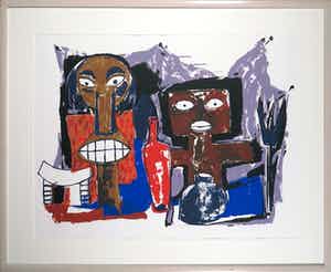 John Lie a Fo - Zeefdruk, Rode Fles - Ingelijst (Groot) verkocht voor € 1!