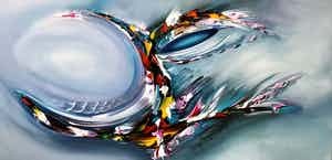 Gena - Abstract Blue verkocht voor € 300!