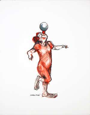 Kees Verkade - Litho, Charlie rivel verkocht voor € 10!