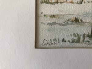 Jan de Wolf - Prachtige aquarel van Enschot - Noord Brabant kopen? Bied vanaf 15!