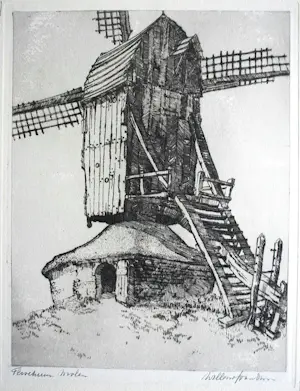 Willem van Dam - 2 standerdmolens - Terschuur & 1 andere kopen? Bied vanaf 75!