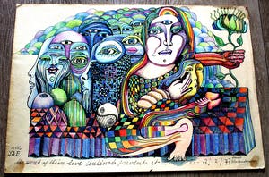 Ernst Vijlbrief - tekening: The secret of their love could not prevent it - 1977 kopen? Bied vanaf 75!