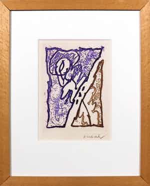 Pierre Alechinsky - Aquatint, Maint corps de chambres - Ingelijst verkocht voor € 300!