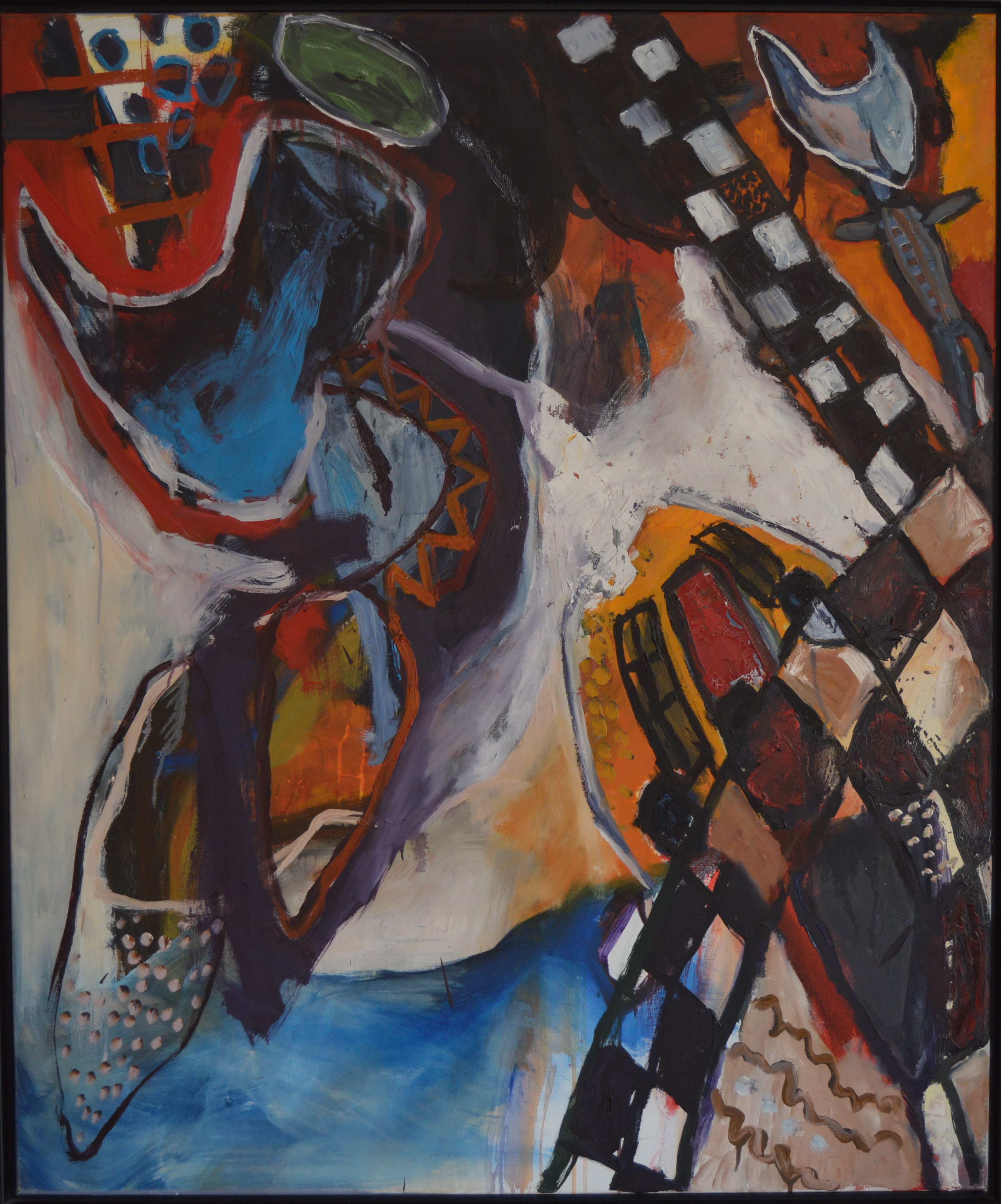 Alexander Vogels - Olieverf - 'Olijfboom' - ingelijst verkocht voor € 599!