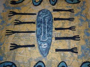 Bettina Lopetro - Zeefdruk, titel, "Fork ". kopen? Bied vanaf 20!