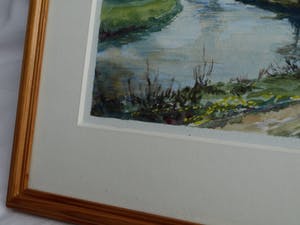 Niet of onleesbaar gesigneerd - Ingelijste aquarel, “Boterdiep, Groningen” – gesigneerd - 1998 kopen? Bied vanaf 1!