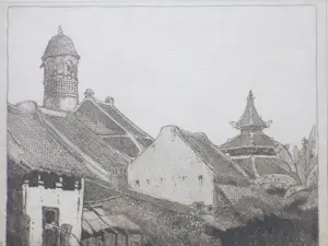 Wijnand Otto Jan Nieuwenkamp - Badende vrouw in Semarang - Ets kopen? Bied vanaf 130!