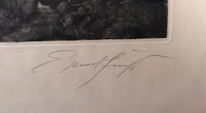 Ernst Fuchs - Ets, Engel - Ingelijst kopen? Bied vanaf 100!