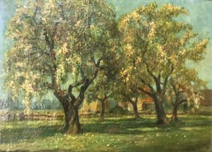 Willem Klijn - landschap met fruitbomen kopen? Bied vanaf 50!