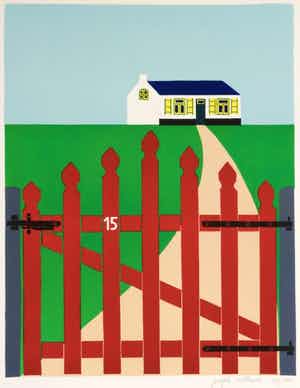 Joseph Willaert - Rood hekken met huisje in achtergrond verkocht voor € 350!