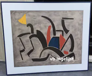 Toon Kelder - Composition, zeefdruk op katoenzijde. kopen? Bied vanaf 1!