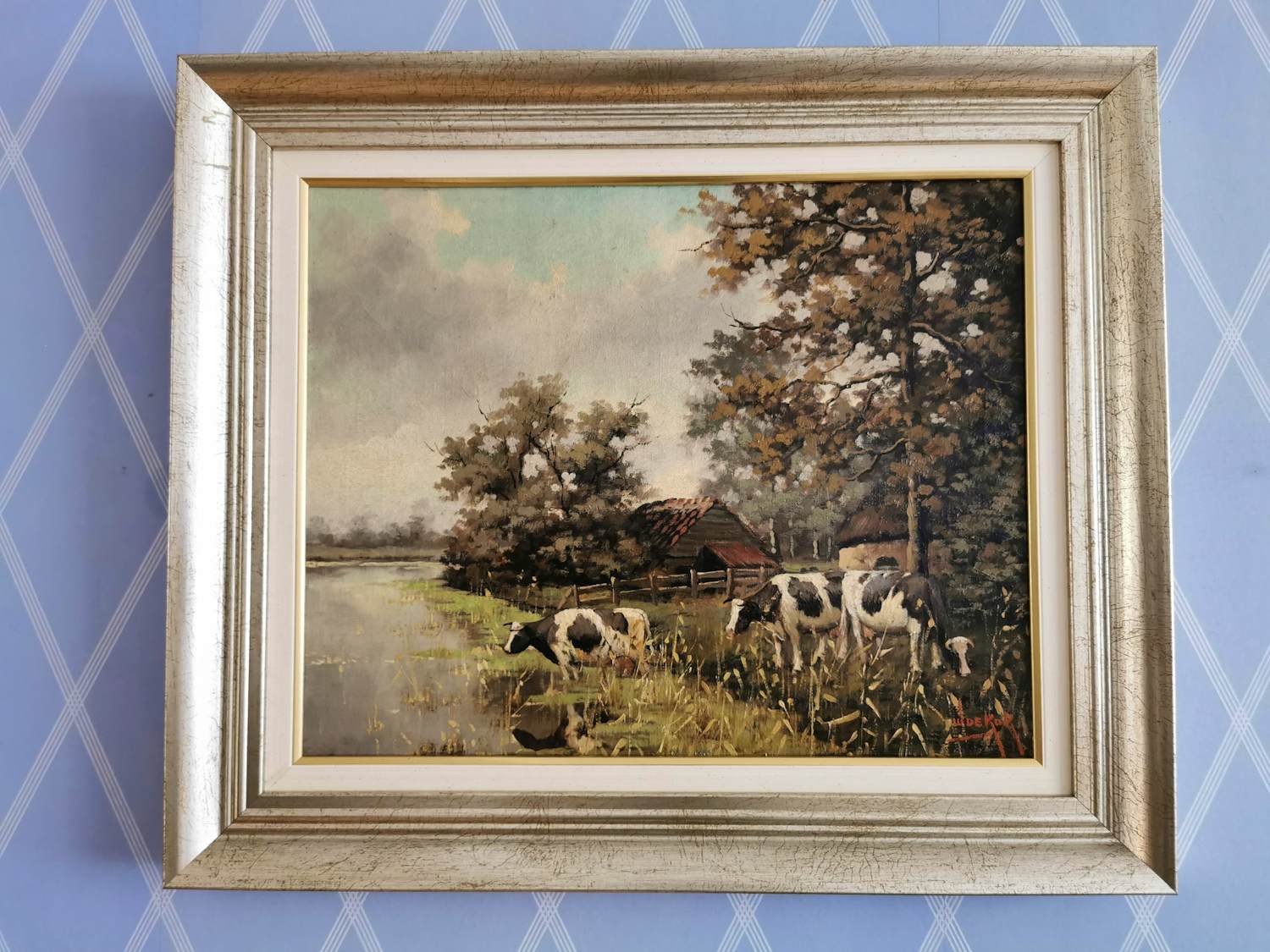 Willem de Kok - Drinkende koeien in landschap kopen? Bied vanaf 179!