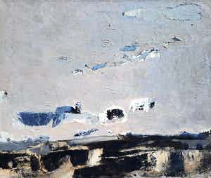 Dirk ten Hoedt - Moeras, olieverf op doek (ingelijst) verkocht voor € 275!