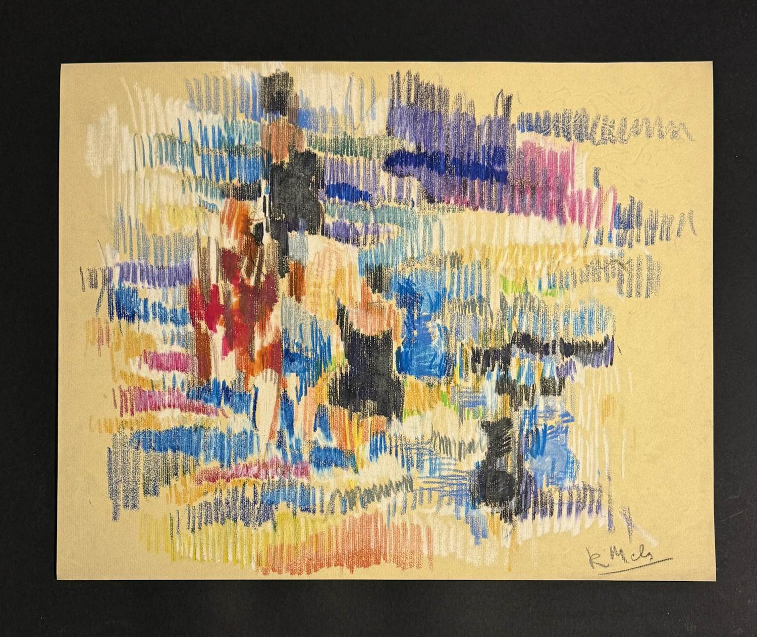 Rene Mels - Prächtige abstrakte Bleistiftzeichnung, um 1955 kopen? Bied vanaf 120!