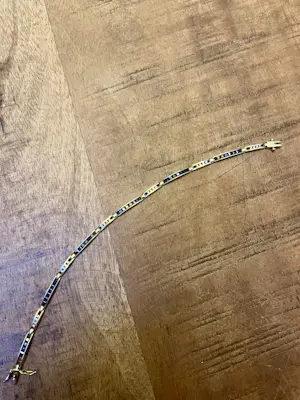 Armband met briljant en saffier kopen? Bied vanaf 300!