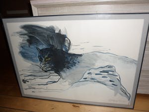 Kees van Bohemen - Zeefdruk, De panter - Ingelijst kopen? Bied vanaf 275!