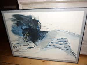 Kees van Bohemen - Zeefdruk, De panter - Ingelijst verkocht voor € 275!