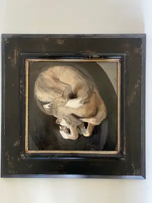 Pieter Pander - Slapend hondje "Bones" kopen? Bied vanaf 1050!