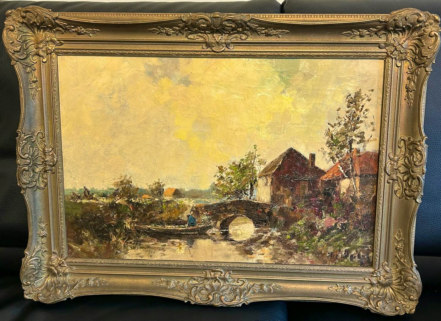 Frans de Nocker - Landschap met bootje kopen? Bied vanaf 95!