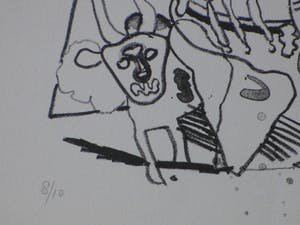 Ed Dukkers - Toreador en stier - Litho kopen? Bied vanaf 30!