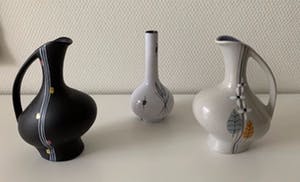 Plateelbakkerij Flora - 3 Vaasjes kopen? Bied vanaf 25!