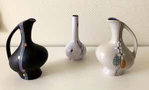 Plateelbakkerij Flora - 3 Vaasjes verkocht voor € 25!