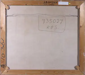 Rudi Polder - Olieverf op doek, Strand na regen - Ingelijst kopen? Bied vanaf 100!