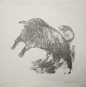 Niet of onleesbaar gesigneerd - Lithografie - Stier. kopen? Bied vanaf 10!