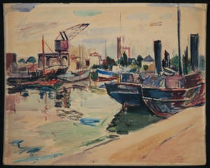 Simon Claude Vanier - Aquarel, La Rochelle kopen? Bied vanaf 1!