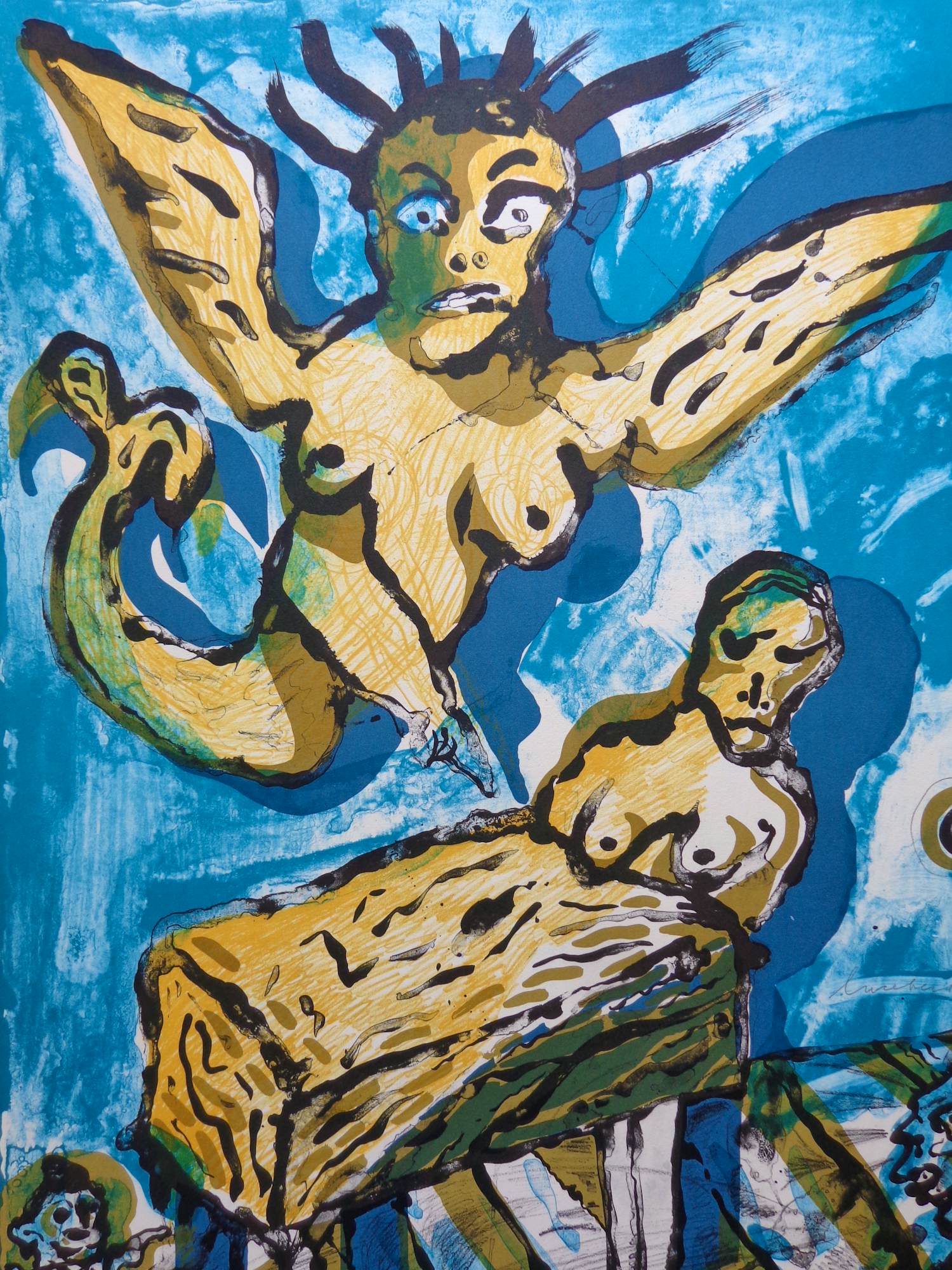 Lucebert - NAAKTE FIGUREN / KLEURLITHO / 76x56cm / SIG kopen? Bied vanaf 145!