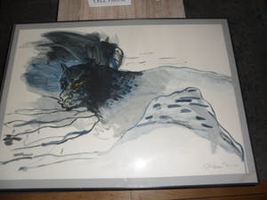 Kees van Bohemen - Zeefdruk, De panter - Ingelijst kopen? Bied vanaf 275!