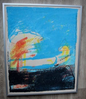 Niet of onleesbaar gesigneerd - Ingelijste zeefdruk: Abstract kopen? Bied vanaf 1!