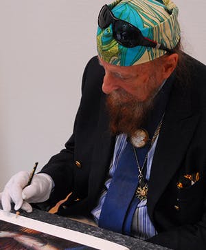 Ernst Fuchs - Kopfsammlerin -Giclee op linnen-Groot formaat- 2012 -handgesigneerd kopen? Bied vanaf 99!