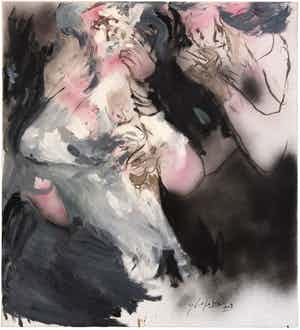 Ger Lataster - expressionistisch olieverf op doek - 2008 verkocht voor € 2650!