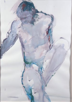 Franscz Witte - Acryl met aquarel op papier, Figuur - Ingelijst kopen? Bied vanaf 1!