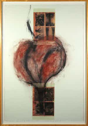 Shelagh Keeley - Oost-Indische inkt en transfer, Zonder titel - Ingelijst (Groot) verkocht voor € 1!