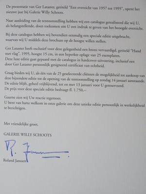 Ger Lataster - HAND MET VLAG kopen? Bied vanaf 695!
