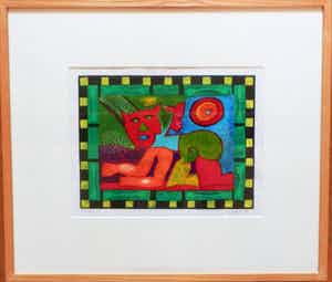 Clemens Briels - Kleurenzeefdruk GATO Handgesigneerd--INGELIJST!! verkocht voor € 99!