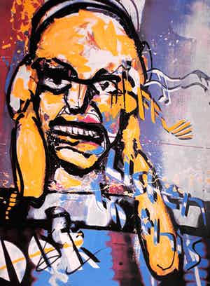 Herman Brood - Oor, zeefdruk verkocht voor € 195!