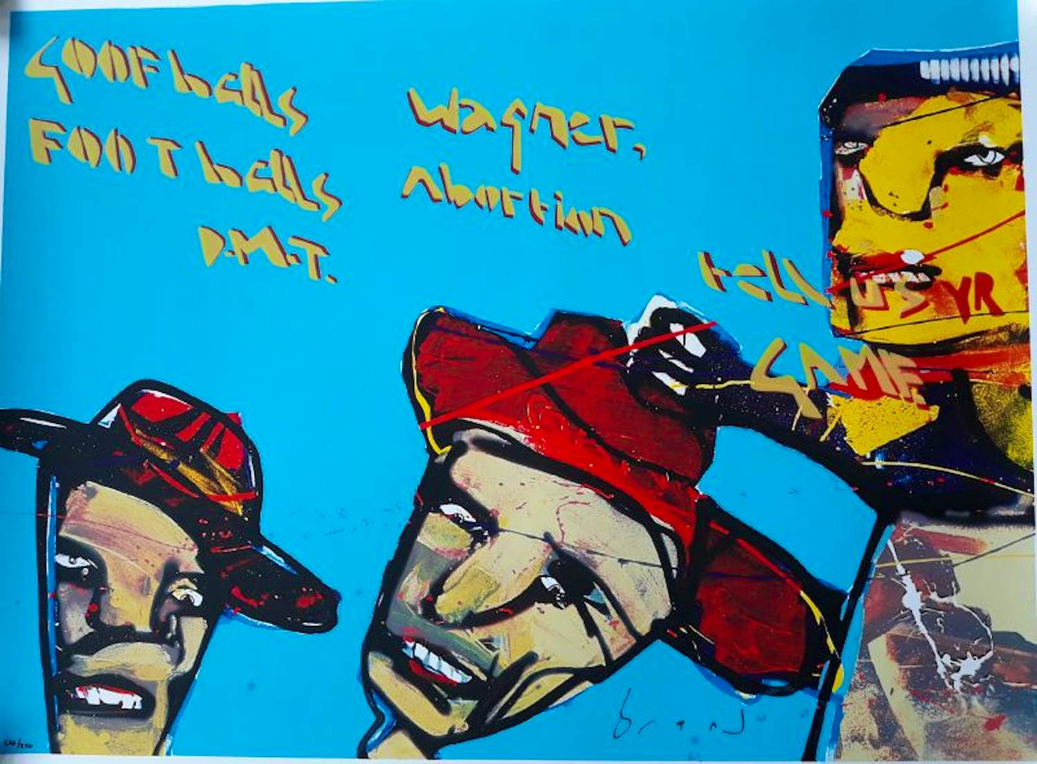 Herman Brood - Kleurenzeefdruk GOOFBALLS Handgesigneerd kopen? Bied vanaf 399!
