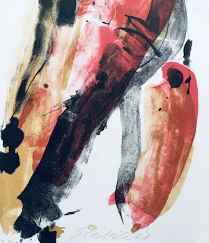 Ger Lataster - abstracte litho - 1988 - oplage 100 ex. kopen? Bied vanaf 75!