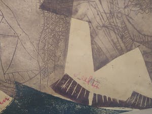 Kees Okx - Triptique Astrale - grote ets 1965 kopen? Bied vanaf 1!