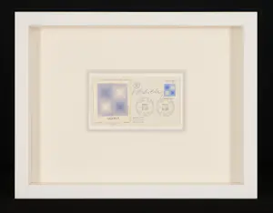 Victor Vasarely - Signiert - First Day Cover " Association Internationale 1955 - 1980 " - gerahmt kaufen? Bieten Sie von 290!