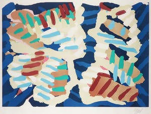 Karel Appel - Zeefdruk, Stripes - Ingelijst kopen? Bied vanaf 400!