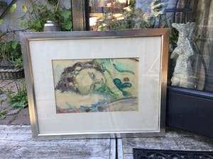 Freek van den Berg - C4767-3, Portret van slapende dame kopen? Bied vanaf 150!
