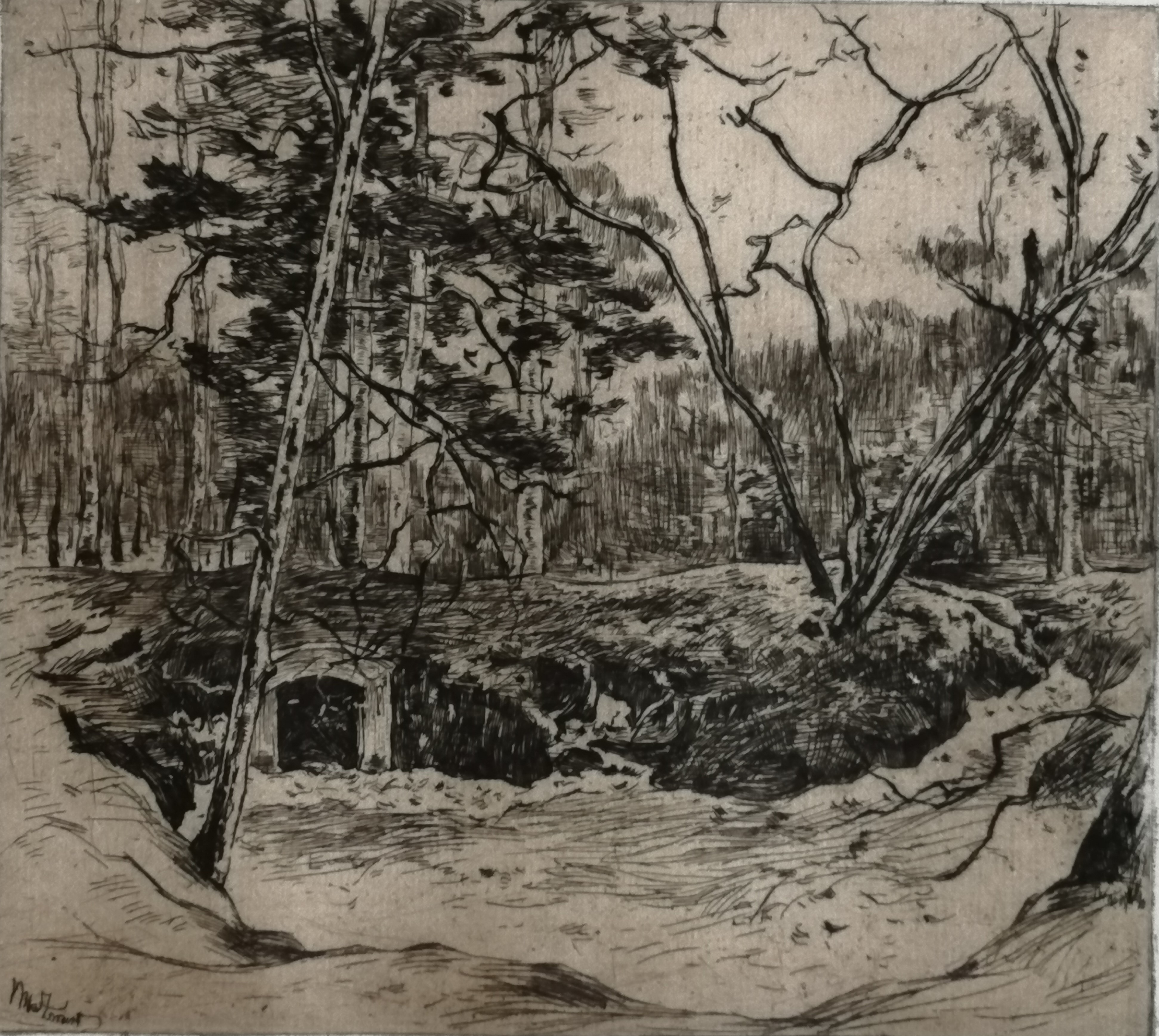 Willem de Zwart - Landschap (bij Soestdijk?) kopen? Bied vanaf 25!