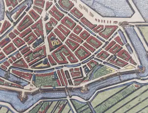 Ludovico Guicciardini - Hoorn Oude Kaart Gravure Plattegrond 1652 kopen? Bied vanaf 50!